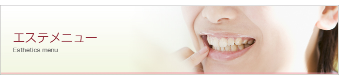 アリコデンタルエステへのエステメニューご紹介
