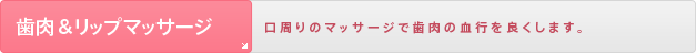 歯肉＆リップマッサージ
